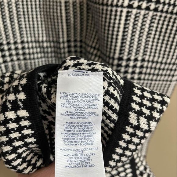 NWT Chaps Houndstooth Knit Sweater Dress size L - Picture 6 of 8